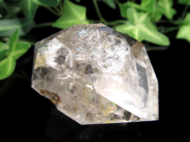 虹入り ハーキマーダイヤモンド ハーキマー水晶 結晶 最大幅