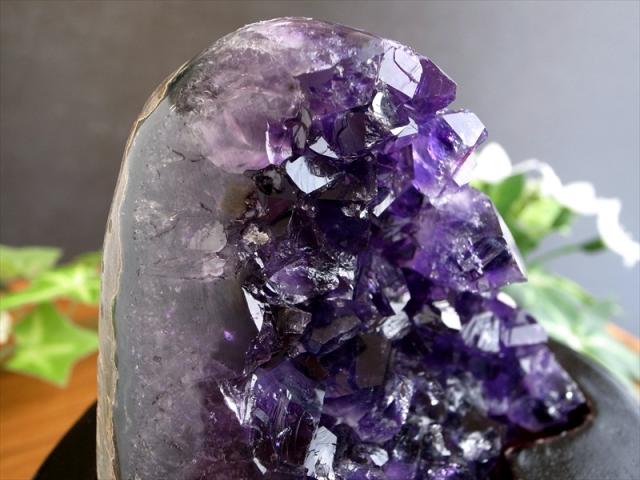 5A アメジスト クラスター スタンドタイプ 台座込みの高さ105mm 重さ