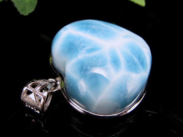 5A ラリマー ペンダント ハート形トップ 重さ12g 幅23mm 愛と平和の