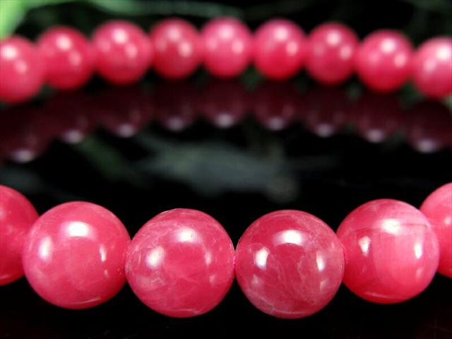 4A+ ロードナイトブレスレット 6.5mm-7mm×26珠 薔薇のような上品さと華やかさ 薔薇輝石 一点もの ロシア産 bl- パワーストーン 天然石_2