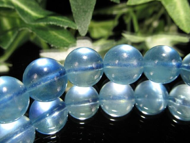 3A+ 潤いある透明感 アクアマリン ブレスレット 9.5mm-10mm×20珠 3月誕生石 海の守護石 美しい若さと幸せな喜びの象徴 月の女神『ディアナ』の石 幸せな結婚の象徴 一点物 ブラジル産 パワーストーン 天然石_4