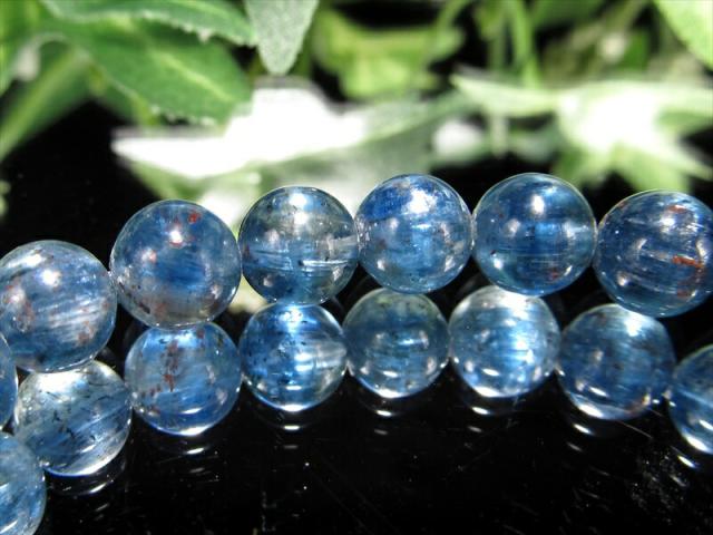 透明感抜群 4A カイヤナイト ブレスレット 7mm-7.5mm×26珠 つやつや濃厚ブルー 独立心や探究心を強める石 一点もの タンザニア産 パワーストーン 天然石_3