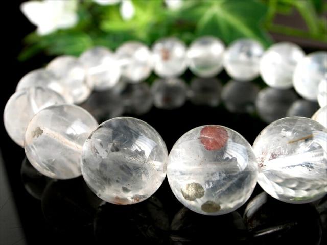 大珠 5A マーカサイトインクォーツ 白鉄鉱入り水晶 ブレスレット 12mm-12.5mm×17珠 希少なマーカサイトとライモナイトの共演 酸化が生み出す自然な色彩変化 知性と現実力を象徴する石 1点物 ブラジル産 パワーストーン 天然石_7