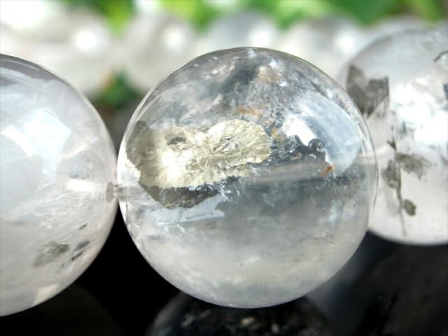 店頭展示中 大珠 5A マーカサイトインクォーツ 白鉄鉱入り水晶 ブレスレット 17mm-18mm×13珠 希少なマーカサイトとライモナイトの共演 酸化が生み出す自然な色彩変化 知性と現実力を象徴する石 1点物 ブラジル産 パワーストーン 天然石