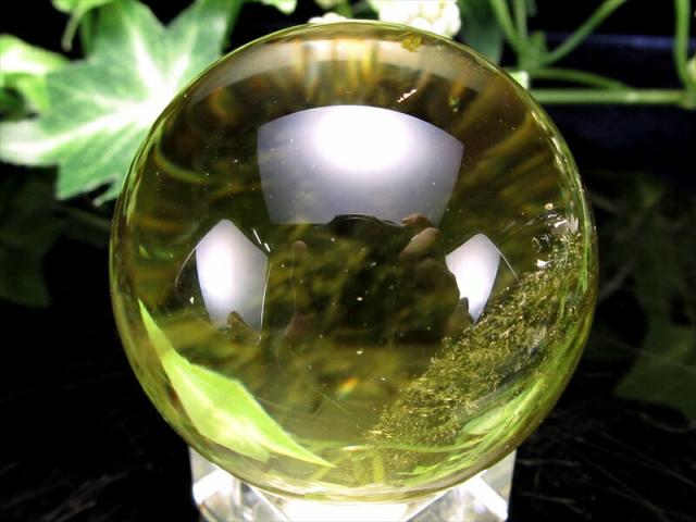 天翔ける天使の架け橋 くっきりラダー 5A 超透明 シトリン 丸玉 台座付き 直径約40mm 重さ92g 金運 財運 幸運 お守りにも 一点もの ブラジル産 パワーストーン 天然石_3