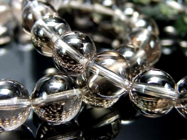 抜群の透明度 ほんのりスモーキー レムリアンシードクリスタル ブレスレット 約8mm-8.5mm×22珠前後 煙水晶 幻の逸品を贅沢使用 ギャランティーカード付き コロンビア産 パワーストーン 天然石_5