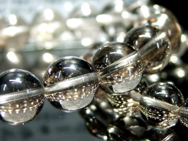 抜群の透明度 ほんのりスモーキー レムリアンシードクリスタル ブレスレット 約8mm-8.5mm×22珠前後 煙水晶 幻の逸品を贅沢使用 ギャランティーカード付き コロンビア産 パワーストーン 天然石_2
