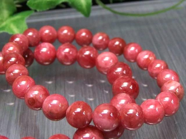 ロードナイト 薔薇輝石 ブレスレット 8mm-8.5mm×23珠前後 鮮やかピンクカラー 友愛を象徴する石 アメリカ サウスダコタ産 パワーストーン 天然石_4