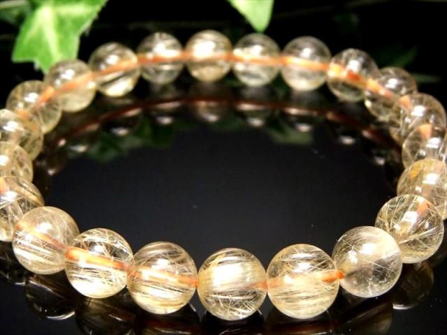 店頭展示中 女神の黄金髪 5A ヴィーナスヘアゴールドルチルクォーツ ブレスレット 8.5mm-9mm×22珠 ギラギラゴールド 金運の代表石 一点もの ブラジル産 bl-p パワーストーン 天然石_7