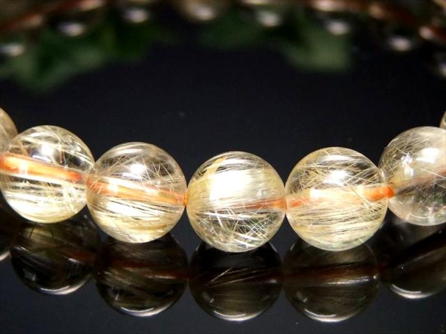 店頭展示中 女神の黄金髪 5A ヴィーナスヘアゴールドルチルクォーツ ブレスレット 8.5mm-9mm×22珠 ギラギラゴールド 金運の代表石 一点もの ブラジル産 bl-p パワーストーン 天然石_3