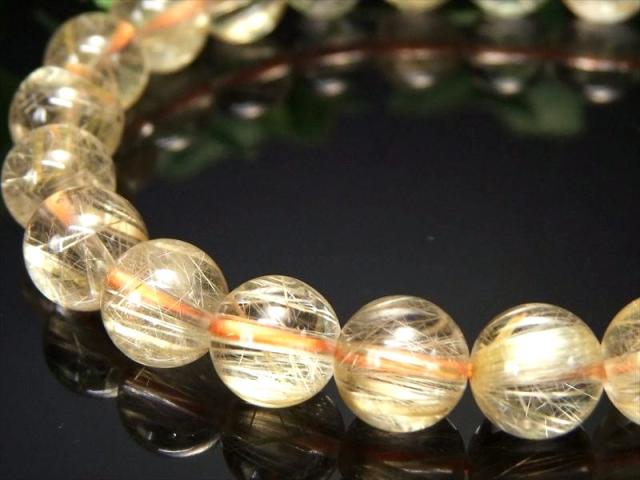 店頭展示中 女神の黄金髪 5A ヴィーナスヘアゴールドルチルクォーツ ブレスレット 8.5mm-9mm×22珠 ギラギラゴールド 金運の代表石 一点もの ブラジル産 bl-p パワーストーン 天然石_4