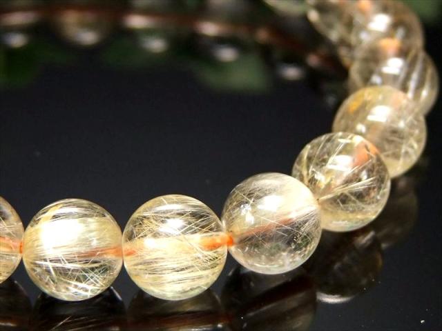 店頭展示中 女神の黄金髪 5A ヴィーナスヘアゴールドルチルクォーツ ブレスレット 8.5mm-9mm×22珠 ギラギラゴールド 金運の代表石 一点もの ブラジル産 bl-p パワーストーン 天然石_5