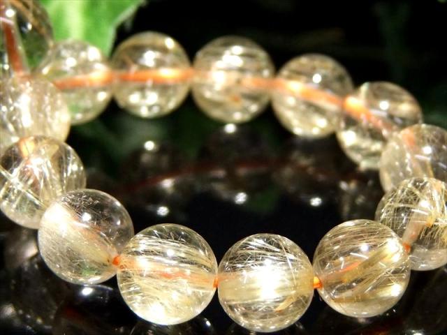 店頭展示中 女神の黄金髪 5A ヴィーナスヘアゴールドルチルクォーツ ブレスレット 8.5mm-9mm×22珠 ギラギラゴールド 金運の代表石 一点もの ブラジル産 bl-p パワーストーン 天然石
