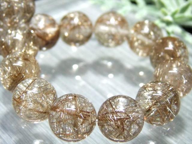 ★超透明・虹入り シルバールチルクォーツ　ブレスレット　銀針水晶 ☆超透明・虹入り シルバールチルクォーツ ブレスレット 銀針水晶