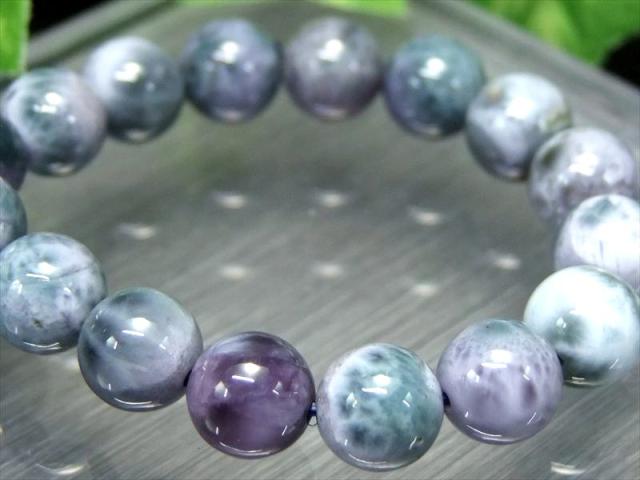 抜粋鑑別済み 4A パープルラリマー ブレスレット 8.5mm×25珠 入手困難 愛と