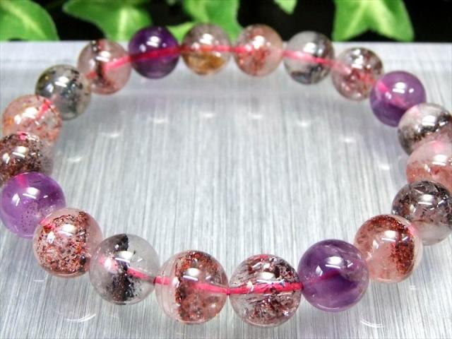 極上　キラキラ　スーパーセブンブレス 極上 スーパーセブン 14ミリ パワーストーン ブレスレット - 天然石