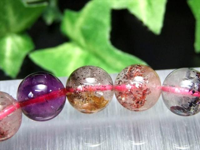 【極上】スーパーセブン　天然石　ブレスレット スーパーセブンブレスレット14mm玉 super seven/パワーストーン,天然石