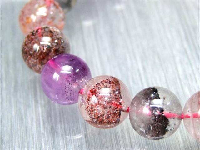 【極上】スーパーセブン　天然石　ブレスレット スーパーセブンブレスレット14mm玉 super seven/パワーストーン,天然石