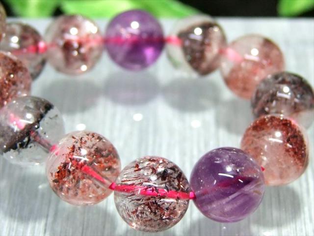 ○バイヤー自ら撮影 5A【スーパーセブン ブレスレット】9.5mm-10mm×20