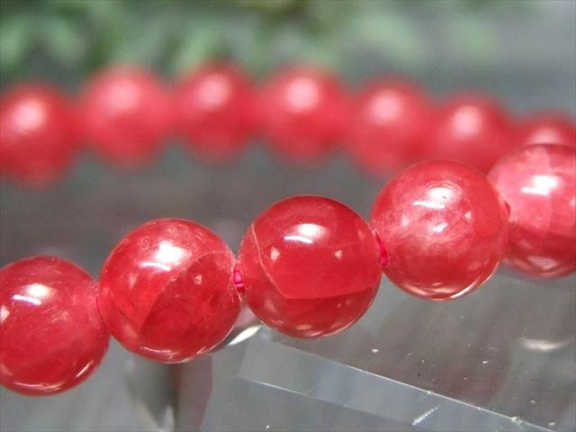 濃厚鮮やか 極上結晶 5A インペリアル ロードナイト ブレスレット 7mm×26珠 薔薇輝石 友愛 博愛 の象徴 愛情を深める石 一点もの ブラジル産 パワーストーン 天然石
