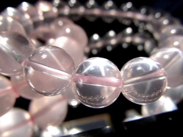 お値打ちグレード 大珠 スターローズクォーツ 紅石英 ブレスレット 14mm-14.5mm×16珠前後 超人気 優しいシルキーピンクカラー 女神と天使のエネルギーが宿る守護石 マダガスカル産 パワーストーン 天然石