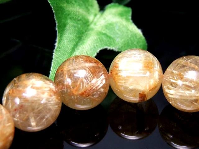 束針多め 4A+ ゴールドタイチンルチルクォーツ ブレスレット 12.5mm