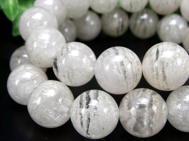 大特価 AA+ 千層ホワイトガーデンファントムクォーツ ブレスレット 13.5mm-14mm×16珠前後 正統派千層ガーデン 正財・長寿をもたらす守り石 幾重にも入った神秘の模様 ブラジル産 パワーストーン 天然石