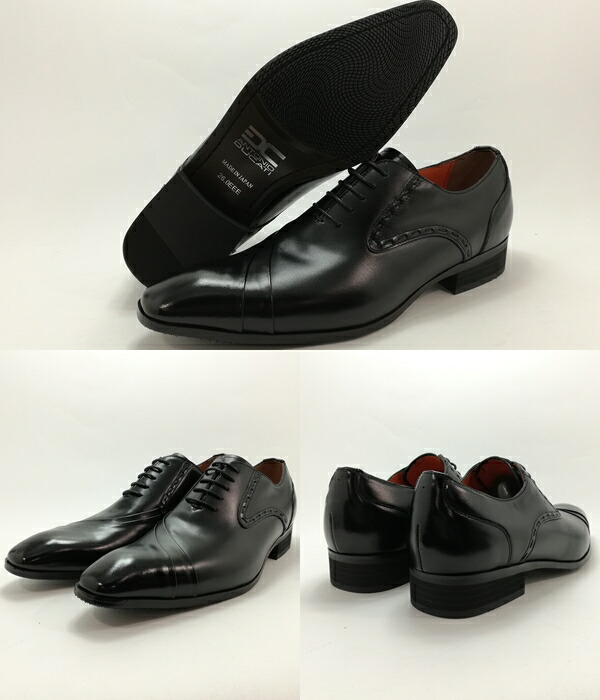 【革底でこの値段！？】ANTONIO DUCATI デュカティ 本革 日本製 外羽根 ビジネスシューズ DC3315 ブラック 26.0cm ANTONIO DUCATI（アントニオ・ドゥカティ）本革底 スワールモカ