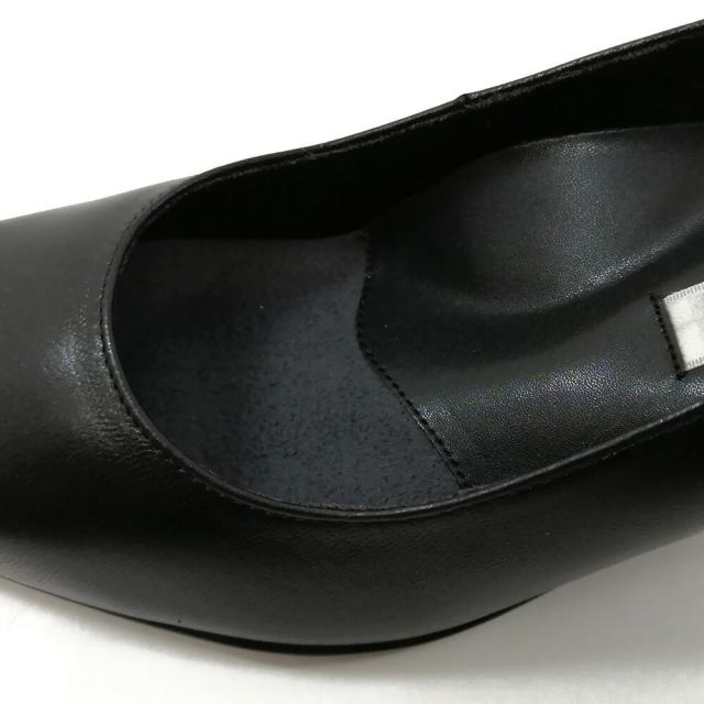 エスプレッソ Espresso パンプス 靴 革 7000 黒 3E 幅広 日本製 結婚式