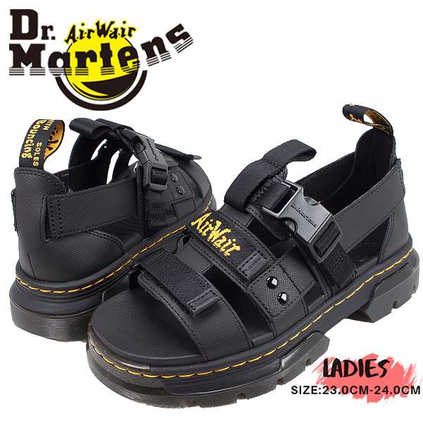 ドクターマーチン サンダル レディース ブラック Dr.Martens マルチストラップ シューズ 31574001 ピアソン Pearson おしゃれ 【レディー