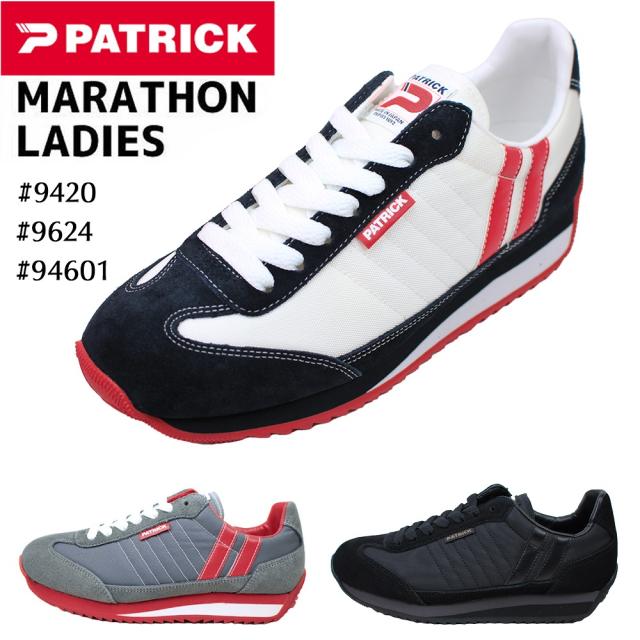 パトリック マラソン レディース スニーカー 運動靴 9420 WHT 9624 GRY 94601 SPACE 日本製 靴 ランニングシューズ 軽量 おしゃれ カジュアル 軽量 PATRICK MARATHON 【レディース】