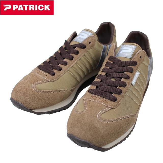 パトリック マラソン レディース スニーカー 運動靴 942553 NUT 日本製 靴 ランニングシューズ 軽量 ブラウン おしゃれ カジュアル 軽量 クッション性 PATRICK MARATHON 【レディース】