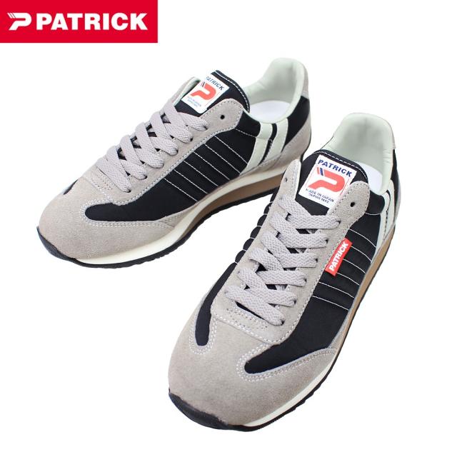 パトリック マラソン レディース スニーカー ローカット 靴 942551 PEPPER ジョギングシューズ ランニングシューズ グレー/ブラック PATRICK MARATHON 【メンズ】