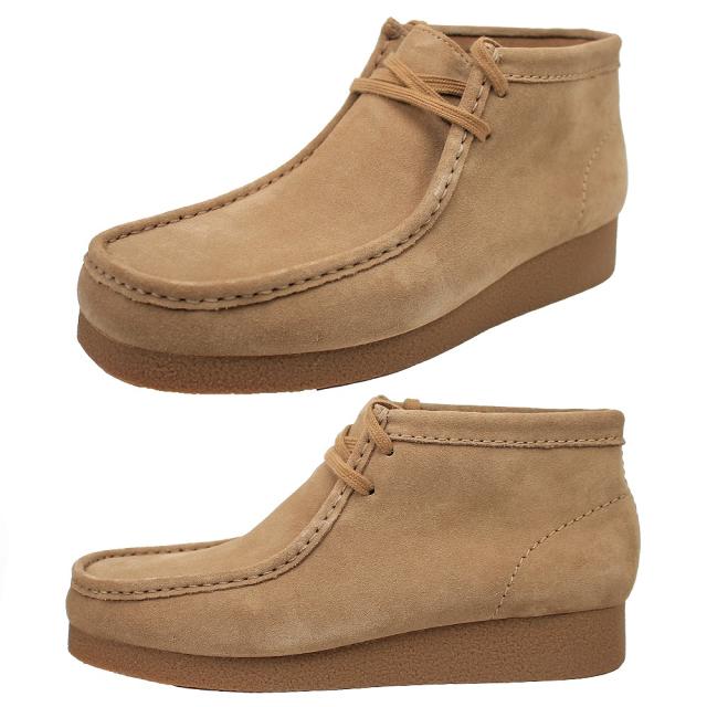 クラークス メンズ ブーツ ワラビーエヴォブーツ 172824 179710 ブラック ベージュ レザー スエード Clarks WallabeeEVO B 靴 おしゃれ 男性 カジュアル 【メンズ】