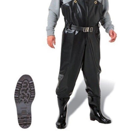 弘進ゴム 国産 日本製 PVC生地 紳士 胴付長 ウェダー 丈夫 耐油 マイ軽快胴付長