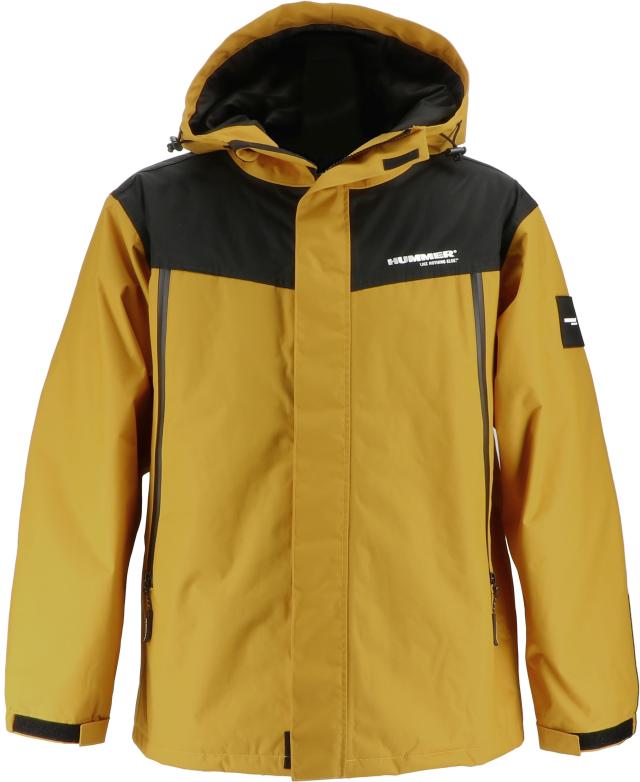 【上下セット】弘進ゴム メンズ 防寒着 防寒服 防寒ウェア レインウェア アウター ジャンパー ズボン 雪 雨 秋冬 HUMMER HM-W13 マスタード 黄色