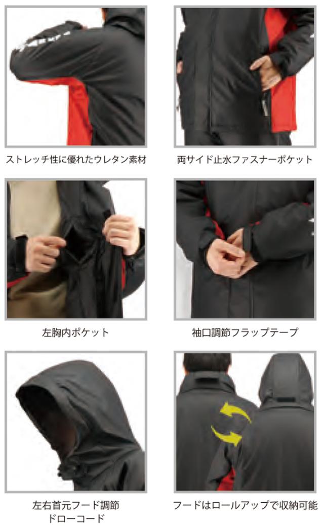 【上下別売り】弘進ゴム メンズ 防寒着 防寒服 防寒ウェア レインウェア アウター 防風 撥水 保温 HUMMER ハマー HM-W2 ブラック_3