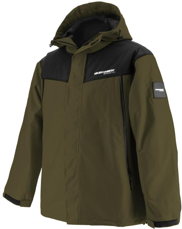 【上下セット】弘進ゴム メンズ 防寒着 防寒服 防寒ウェア レインウェア アウター ジャンパー ズボン 雪 雨 秋冬 HUMMER HM-W13 カーキ 緑
