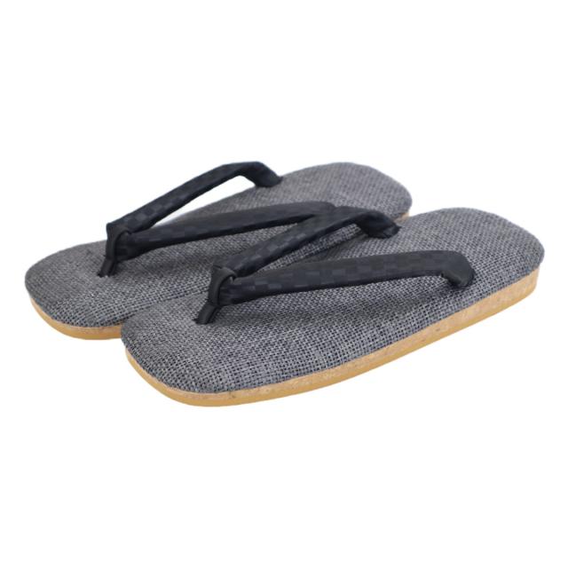 メンズ 紳士 雪駄 Ｈ525　グレー 大和工房 国産　浴衣　祭　礼装　夏　カジュアル雪駄　市松柄　の通販は 7,387円