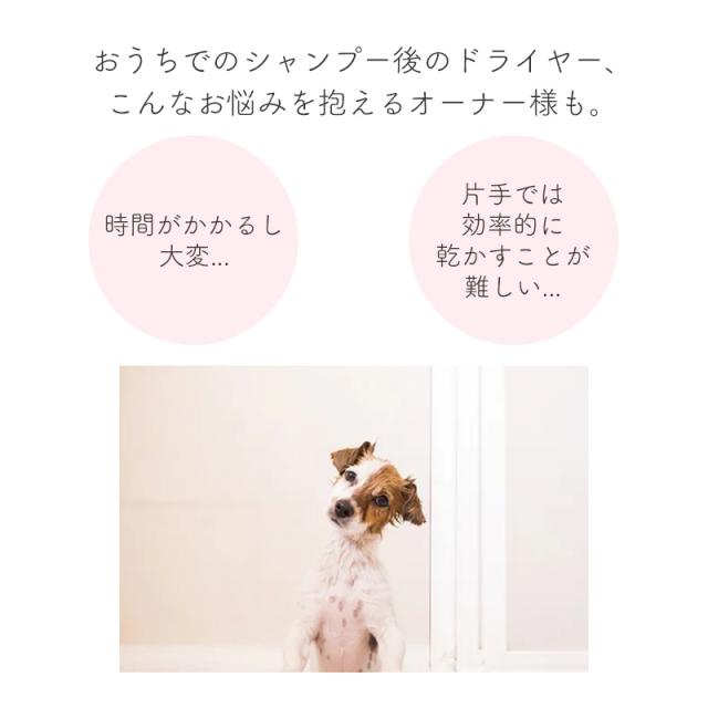 マルカン　おうちサロン　ペット用　パワフルドライヤー　DA-489　犬　猫　ペット　ハンズフリー　マイナスイオン　1200W　グルーミング　ドライヤー　ホワイト_2