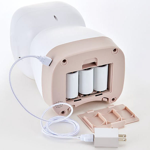 マルカン　ペット用オートフィーダーキュート　CT-568　自動給餌器　ペット　録音機能　おしゃれ　可愛い　かわいい　ホワイト　白　ブラウン　ベージュ_3