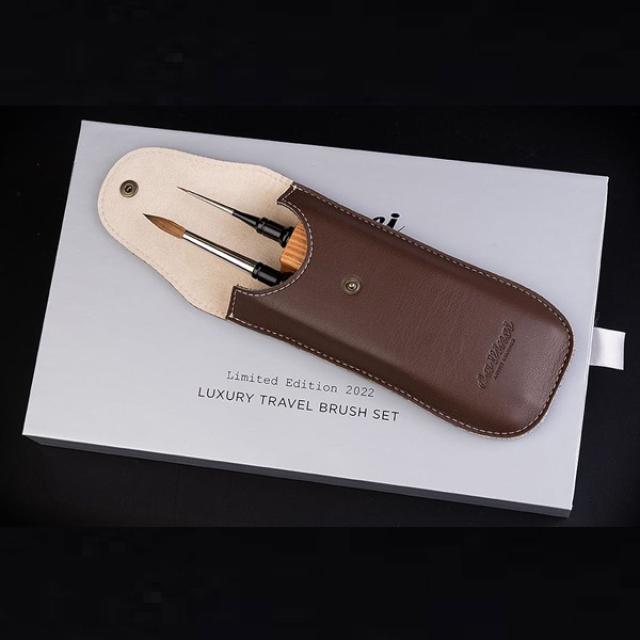ダヴィンチ 水彩画筆 5522-2022-0 COLINEO コリネオ (合成コリンスキー レッドセーブル) 限定版 トラベルブラシセット 2本組 (202396)_3