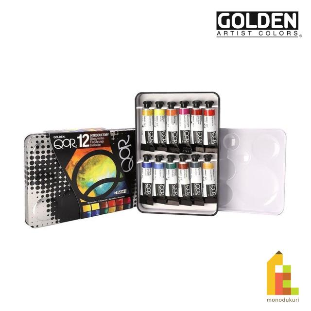 ゴールデン QoR 水彩絵具 0010 5ml イントロダクトリー 12色セット (13300010) 絵具 Golden コア