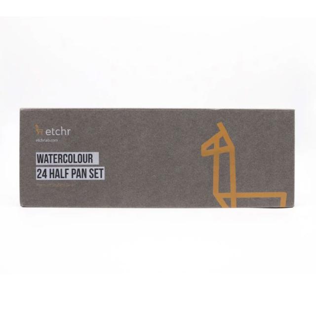 エッチャー(Etchr) 固形水彩絵具 24色セット ハーフパン (275248)_1