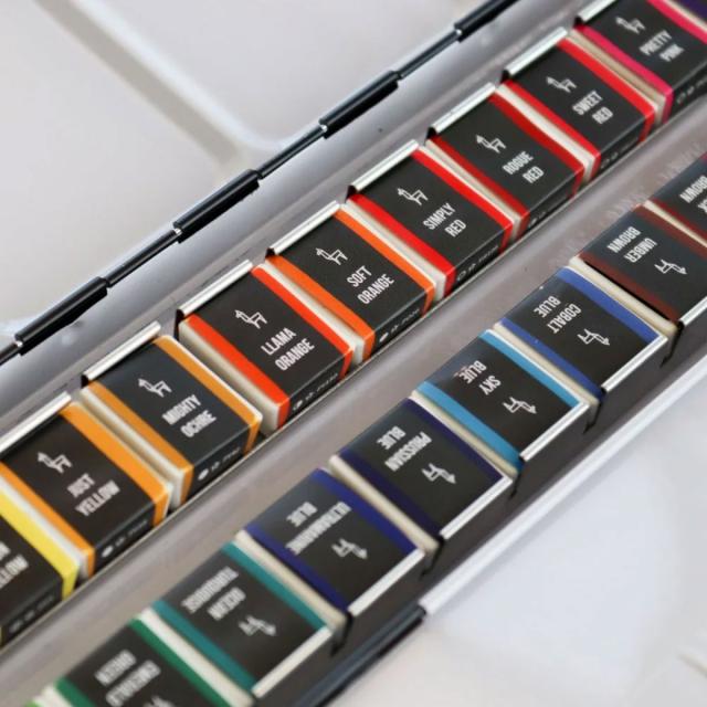 エッチャー(Etchr) 固形水彩絵具 24色セット ハーフパン (275248)_4