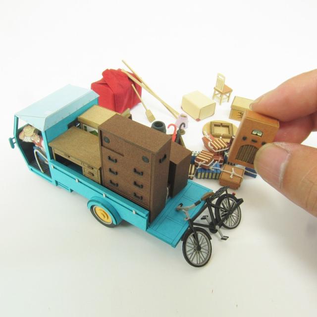 【ネコポス配送可】さんけい みにちゅあーとキット 1/48 スタジオジブリ作品シリーズ となりのトトロ 【草壁家の引越し】 MK07-14_4