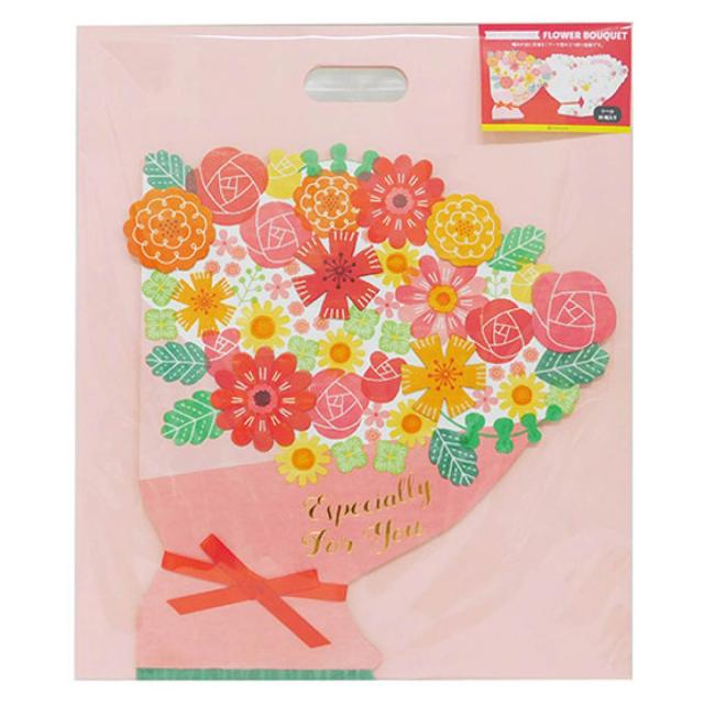 Z&K(ゼットアンドケイ) ダイカットシキシ フラワーブーケ 【ピンク