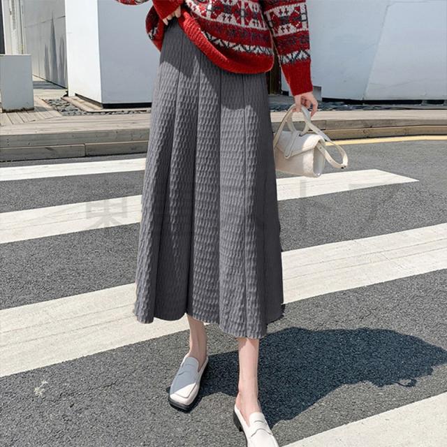 ニットスカート 厚手 新作 体型カバー ロングスカート レディース ハイ  