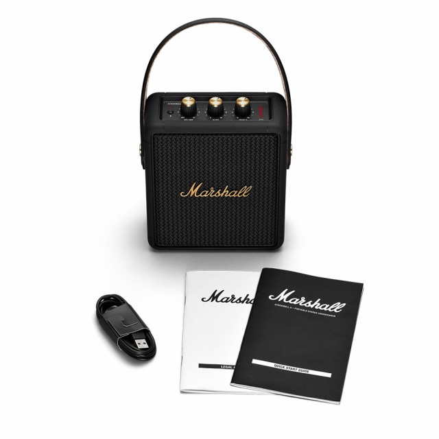 Marshall マーシャル ワイヤレススピーカー STOCKWELL2BLACK-AND-BRASS ブラック　IPX4防水/連続再生約20時間