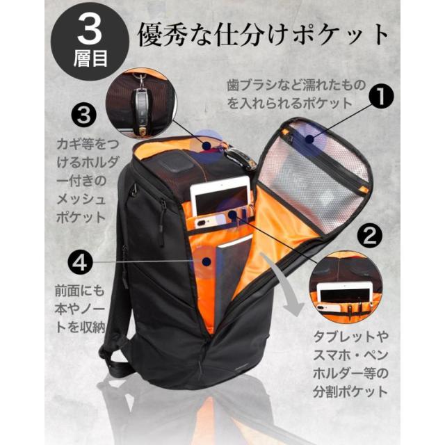 【本日限定ポイント最大10倍】 リュックサック メンズ 大容量 26.5L かっこいい 軽量 防水 15.6 15インチ ビジネスリュック メンズバッグ ビジネス リュック ノートPC バックパック 通勤 PC